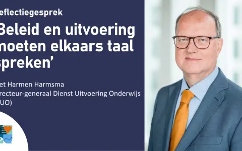 Harmen Harmsma, Directeur-generaal DUO, benadrukt dat beleidsmakers en uitvoerders elkaar moeten begrijpen.